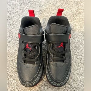 Jordan Kids Black and Red Sneakers